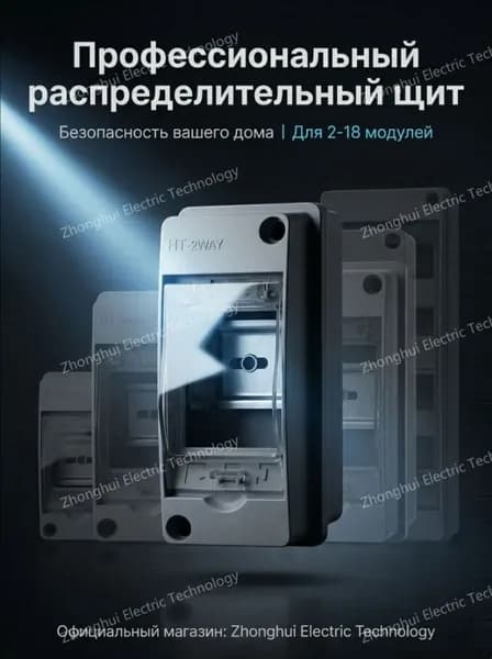 Бокс для автоматов влагозащищенный HT (2/5/8/12/18 модулей), прочный уличный электрический ящик IP65