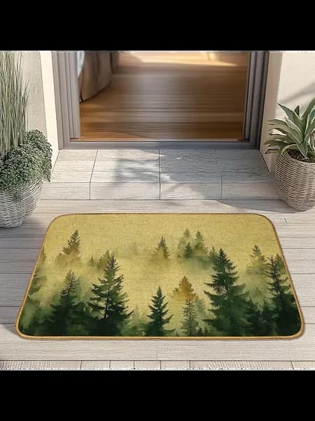 Фланелевый придверный коврик 50×80 см, мягкий, впитывающий