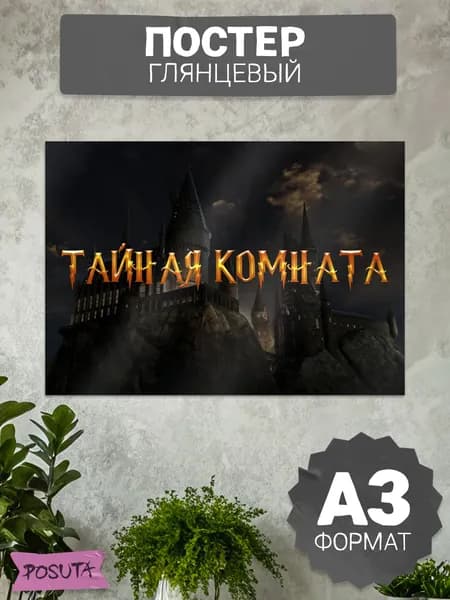 Постер табличка на дверь Гарри Поттер тайная комната