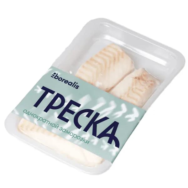 Филе трески атлантической спинка без кожи Бореалис 400г