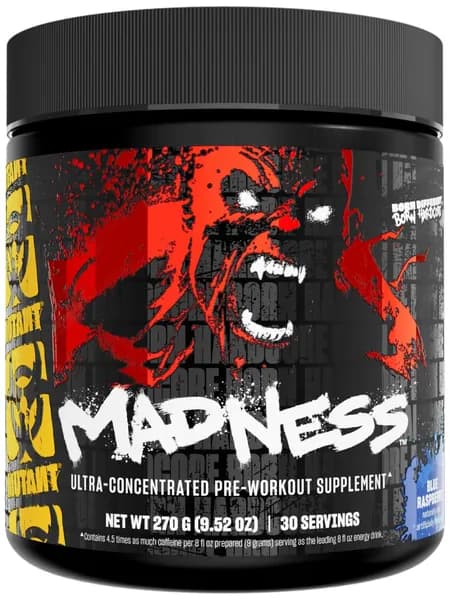 Предтреник, предтренировочный комплекс Мутант Мэднес Mutant Madness - 270 г, голубая малина