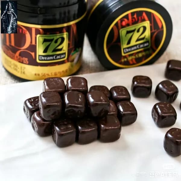 Горький Шоколад в кубиках ЛОТТЕ Дрим Какао 72% - 86 гр., LOTTE Dream Cacao, Корея