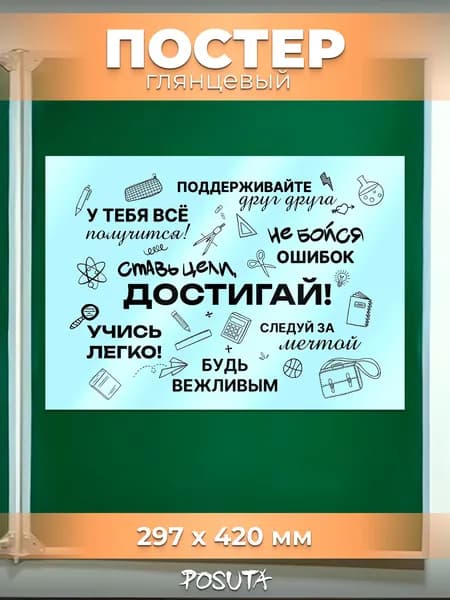 Постер на стену обучающий правила нашего класса