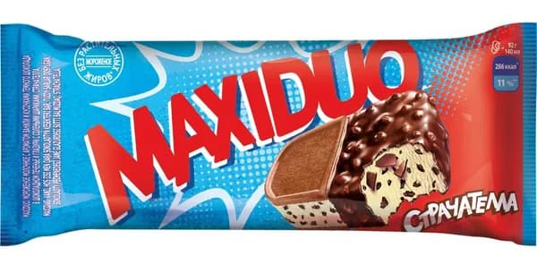 Мороженое Сэндвич Страчателла 92 г, Maxiduo