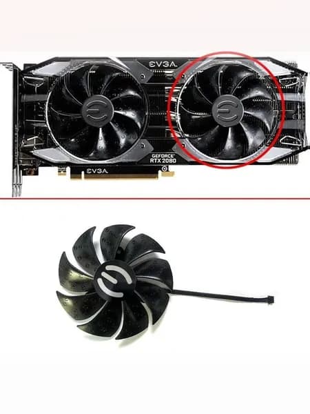 Вентилятор ПРАВЫЙ для видеокарт EVGA RTX 2060 2070 2080 2080TI