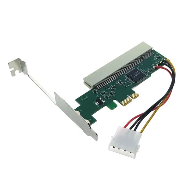 PCI-E x1 male to PCI female 4 pin power, Карта, плата расширения