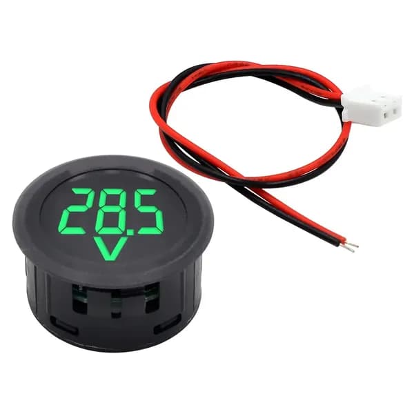 Круглый DC5-100V Светодиодный Цифровой Дисплей, Круглая Двухпроводная Головка Вольтметра Постоянного Тока