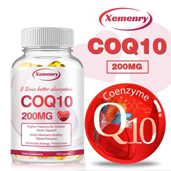 Капсулы Xemenry с коэнзимом Q10 -содержат коэнзим Q10 - для здоровья сердца и поддержания энергии