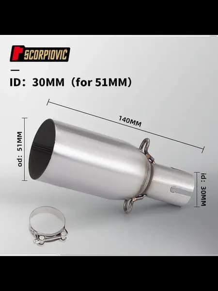 Глушитель мотоцикла, 28MM-51MM, 140MM