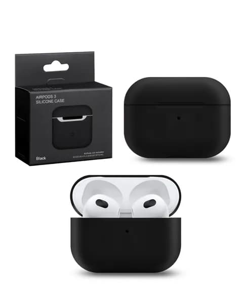 Чехол для AirPods 3 / Силиконовый чехол для AirPods 3,черный