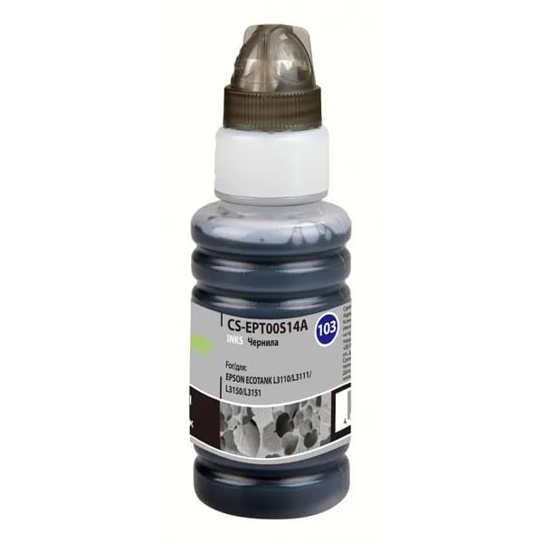 Cactus Чернила CS - EPT00S14A 103BK черный 70мл для Epson L1110 Ecotank L3100 L3101 L3110 L3150 L3151