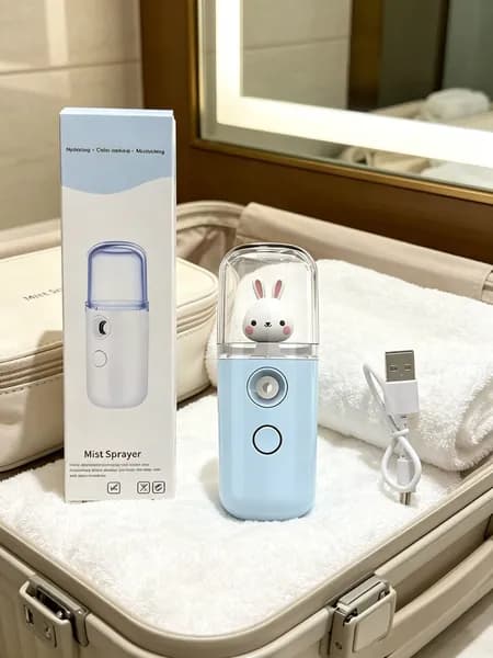 HIBIBUD Мини-утюг с подогревом 15С для путешествий, беспроводной, с USB-кабелем, для лица и одежды, черный.