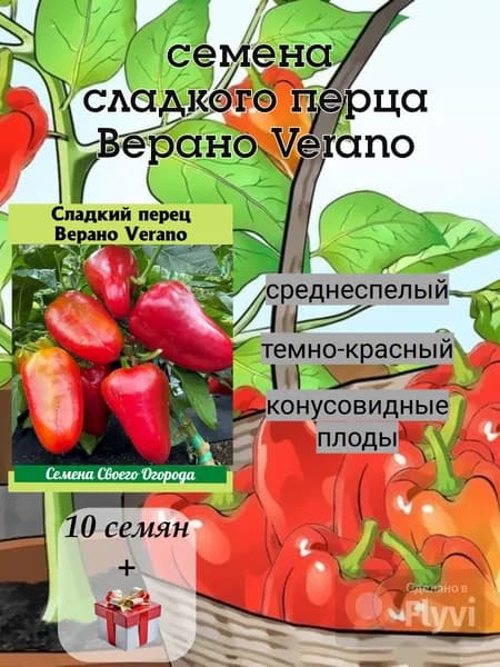 Семена сладкого перца Верано Verano, 10 семян