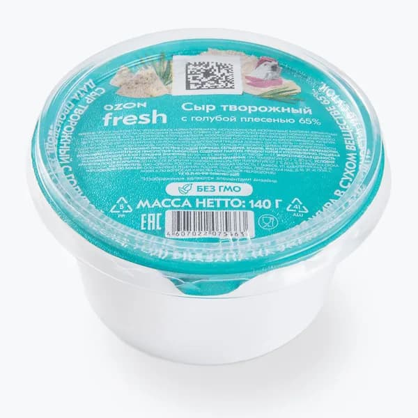 Сыр творожный с голубой плесенью 140 г, Ozon fresh