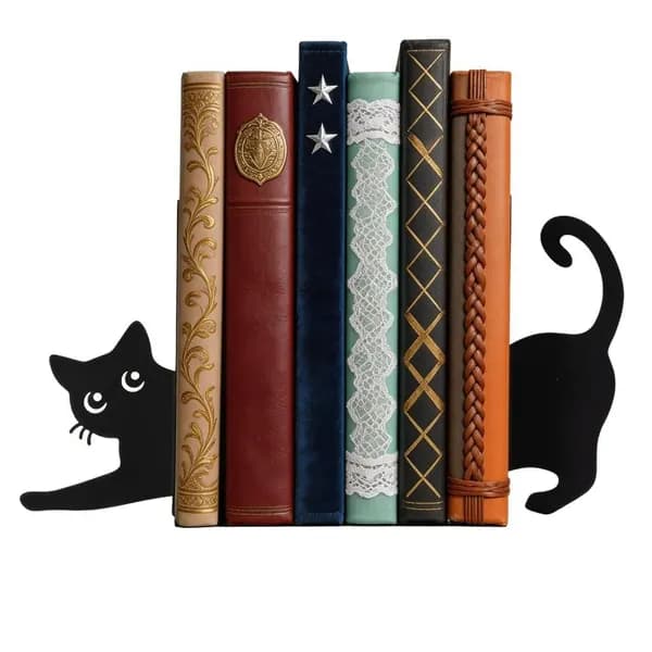 Уникальный подставка для книг с котами, Кот С