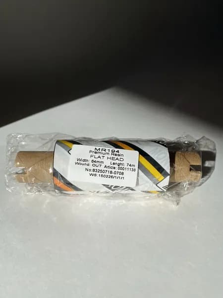 Риббон 64мм х 74м Черный MR194 Resin Premium Смола, вт.0,5"/110мм, OUT, 1 рулон