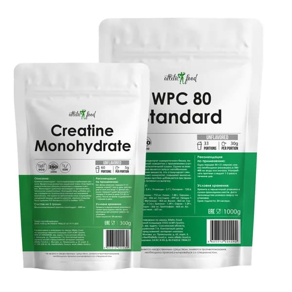 Набор протеинов для роста мышщ - WPC 80 Standard + Креатин