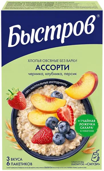 Каша овсяная Быстров ассорти, 240 г
