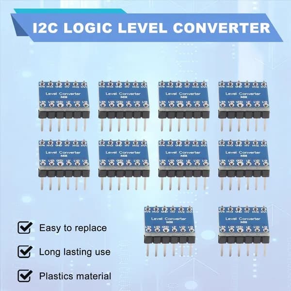 10 шт. 4-канальный двунаправленный преобого уровня IIC I2C с 3,3 В до 5 В (упаковка из 10 шт.)
