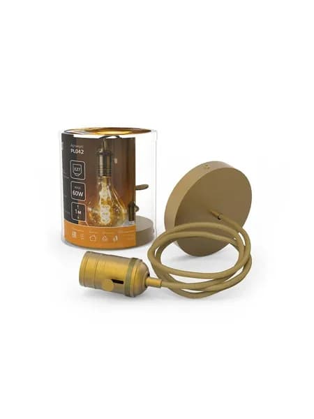 Светильник подвесной под лампу E27 бронзовый 1 м Gauss Decor PL042