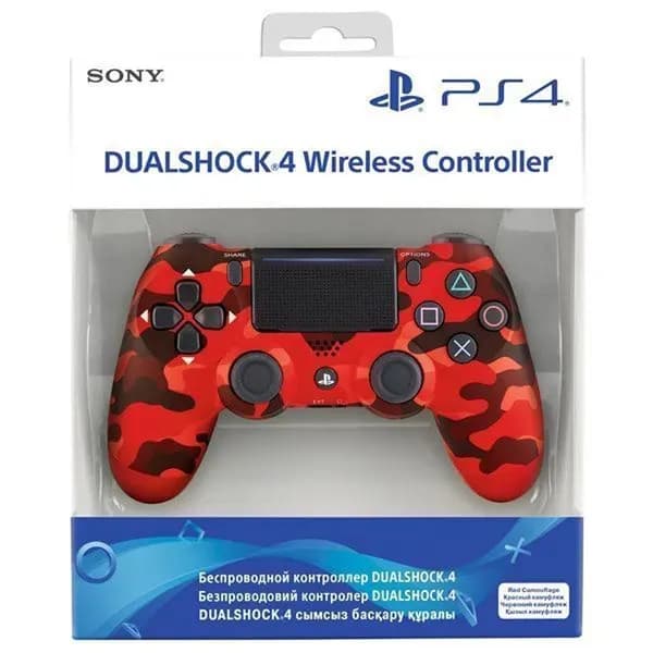 Геймпад Красный камуфляж Sony Dualshock 4 v2 Wireless Controller PS4 v2 CUH-ZCT2E Red Camouflage. Товар уцененный