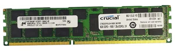 Crucial Оперативная память DDR3, 1600 МГц, 1 x (CT8G3ERSLD4160B.36FMR)