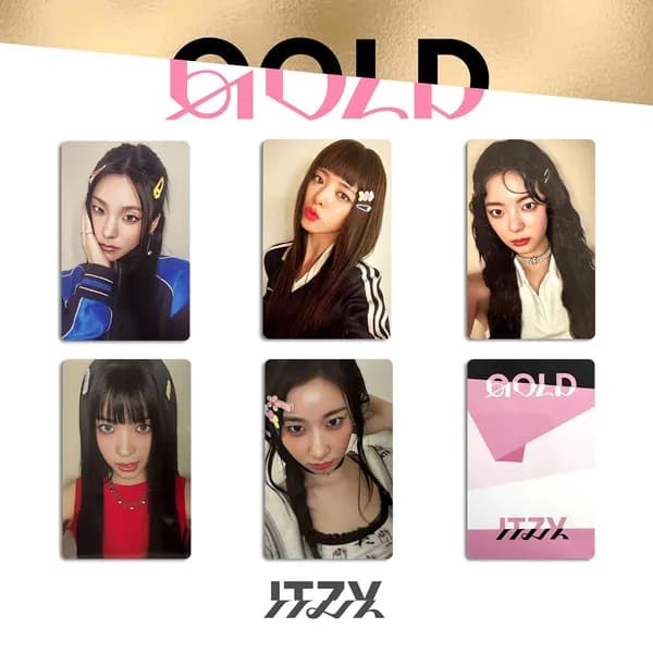 Карточки ITZY альбом карты GOLD CHAERYEONG k-pop карточки коллекционные 54 * 86 мм 4 шт