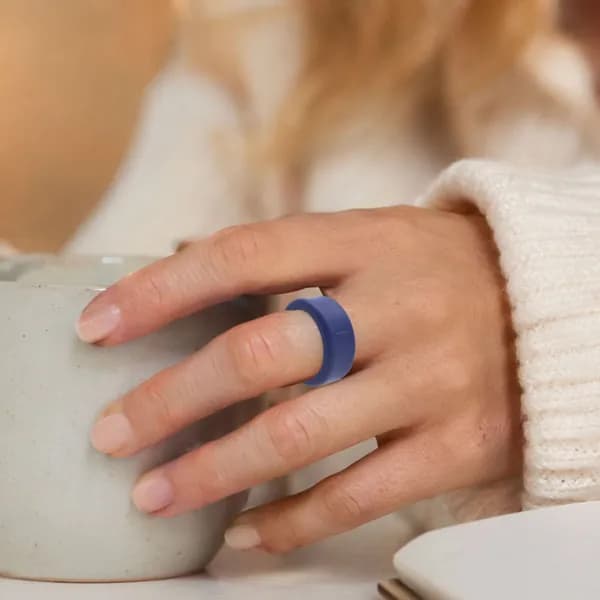 Чехол для кольца Oura Ring 5 из силикона, тёмно-синий, размер S