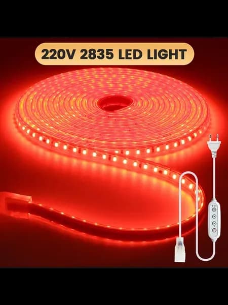 Светодиодная лента RAZEND 220V, Красный, 4m