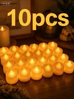 Светодиодная свеча 10шт, желтые