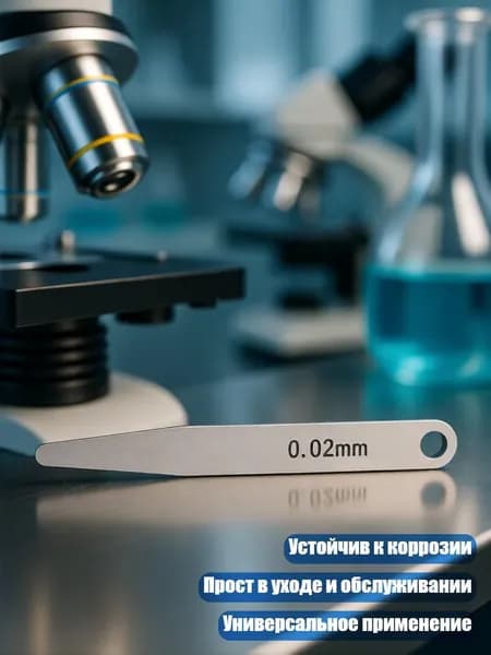 Щуп с четкой шкалой для измерения зазоров и калибровки, Толщина 0,02 мм