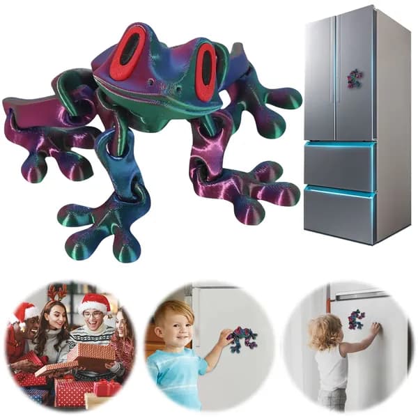 Наклейки на холодильник с 3D-принтом древесной лягушки, стыки которых можно перемещать