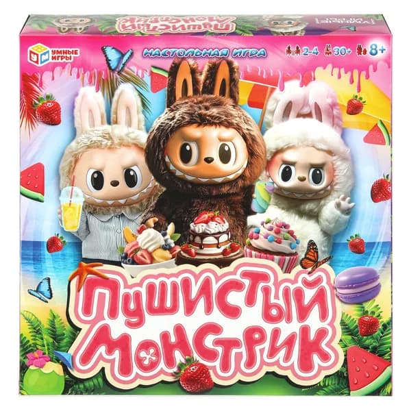 Настольная игра для детей Умные игры Пушистый монстрик, 40 карточек