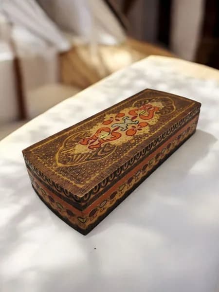 Винтажная деревянная шкатулка, СССР.