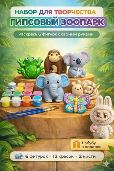 Набор для творчества и росписи фигурок животные