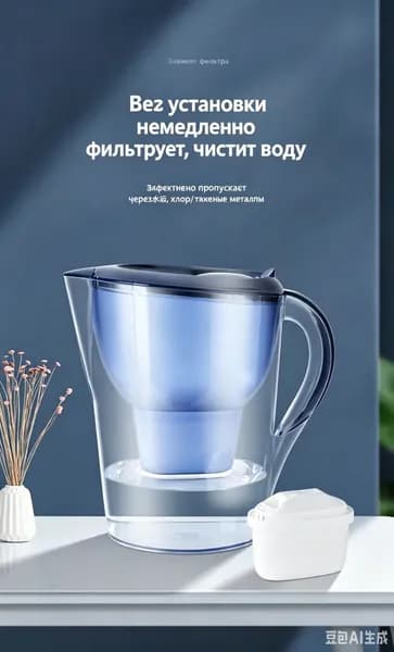 Фильтр-кувшин Гранд Изумруд 3,5 л очистка воды от хлора, кассета в комплекте, для всей семьи