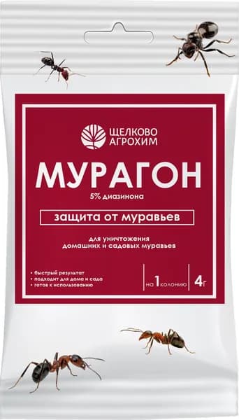 Средство защитное от муравьев Щелково Агрохим Мурагон Г 4 г