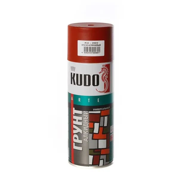 KUDO Краска Гладкая, до 25°, Алкидная, Матовое покрытие, 520 л, 0.35 кг, коричнево-красный