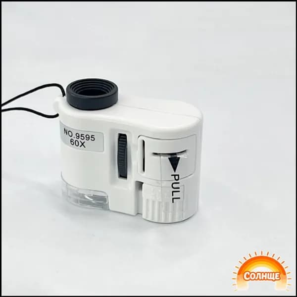Мини-микроскоп LED Micro 9595 с защитным кожаным чехлом
