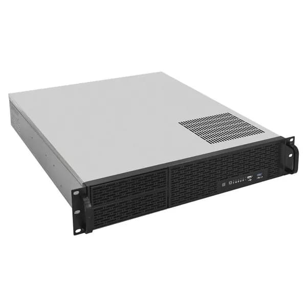 Серверный корпус 2U для пк, ExeGate ServerPRO-2U-800ADS, Сталь, Черный/серебристый mini ITX, mini DTX, mATX, ATX (EX293931RUS)