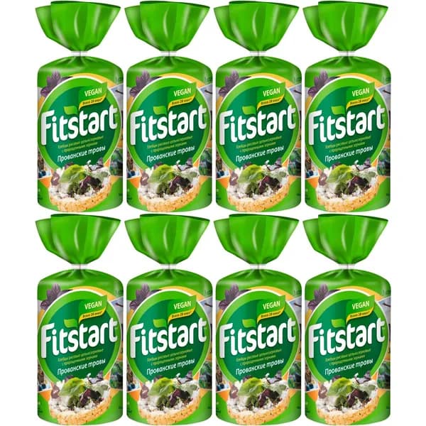 Хлебцы мультизерновые Fitstart Прованские травы 90 г, набор: 8 штук