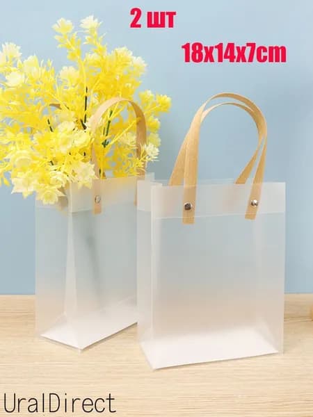 Пакет подарочный 18x14x7 см, 2 шт.