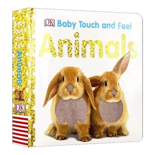 DK Baby Touch and Feel: Animals Оригинальная книга на английском языке от издательства DK. Тактильная книга для малышей.