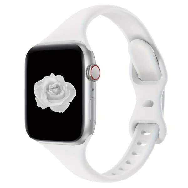 Тонкие ремешки для Apple Watch 38 мм 40 мм 41 мм 42 мм 44 мм 45 мм 49 мм, мягкий силиконовый спортивный ремешок для IWatch Series 9 8 7 6 5 4 3 2 1 SE