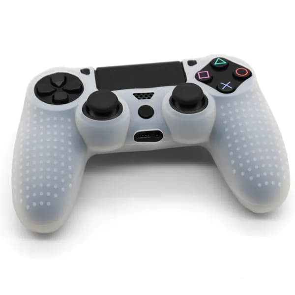 Силиконовый чехол для геймпада PlayStation 4, белый, противоскользящий