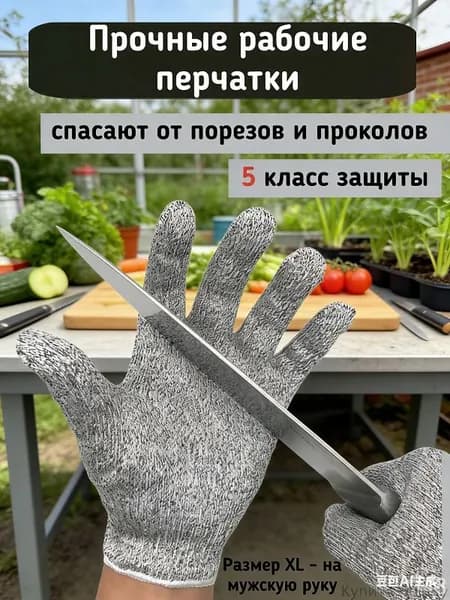 Профессиональные антипорезные перчатки для кухни и промышленности