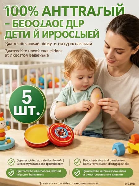 Твердая мазь Tiger Balm 5 штук, облегчает укусов комаров, симптомы простуды, гриппа и головную боль