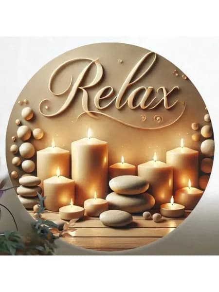 Металлический постер на стену, Zen Spa круглый декор 7.8 дюймов, для спальни