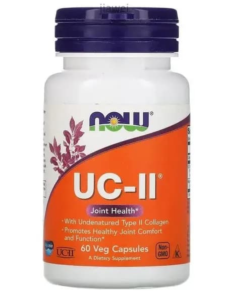 Коллаген 2 типа неденатурированный NOW Collagen UC-II, 60 растительных капсул, для связок, суставов, хрящей, кожи
