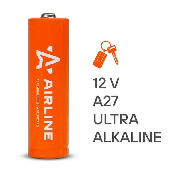 Батарейка A27 12V Для Брелоков Сигнализаций Щелочная 1 Шт. (AIRLINE 27A-01)